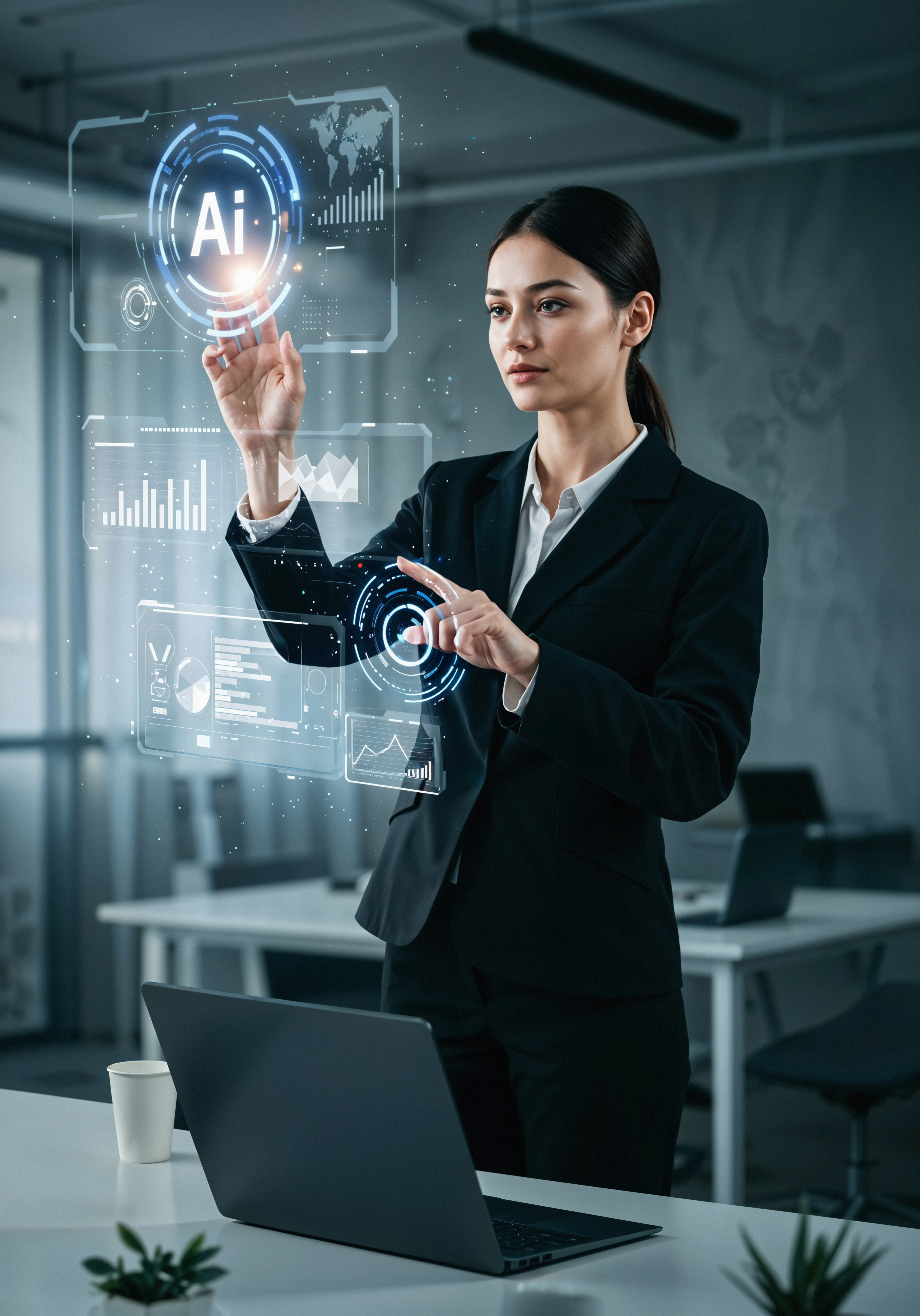 AI product dashboard and intelligent workflow concept