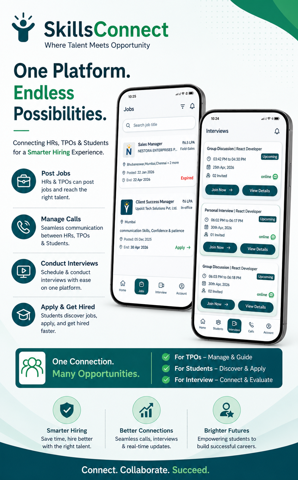 Skill Connect interview scheduling system